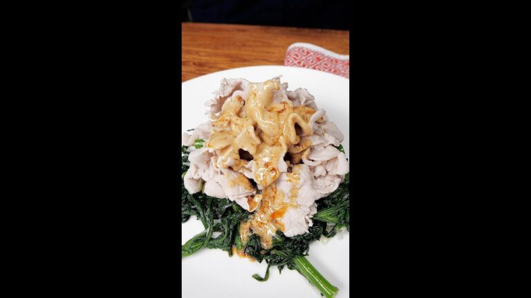 【豚しゃぶの新定番！】野菜も肉も一皿完結！春菊とゆで豚のごま香る最強おかず Collaboration With DAIGOも台所 / Shabu-shabu Pork