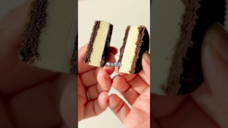 【簡単スイーツ】ホワイト生チョコオレオサンド(フランボワーズVer.)の作り方 #shorts