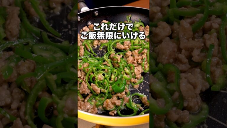 ひき肉とピーマン炒めるだけ 「ピーマン肉味噌」 詳しいレシピは概要欄をチェック!#簡単レシピ ひき肉とピーマン炒めるだけ 「ピーマン肉味噌」 詳しいレシピは概要欄をチェック!#簡単レシピ