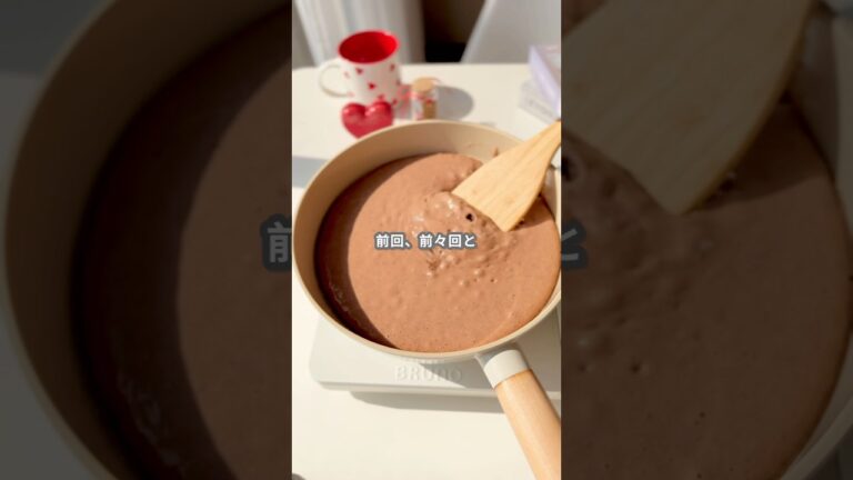 【簡単スイーツ】チョコ入りパンケーキ（失敗編Part3） #shorts