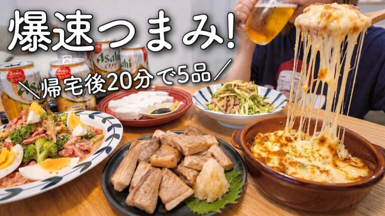 【安い早い旨い！】酒好き主婦が平日20分で作る爆速おつまみ5品