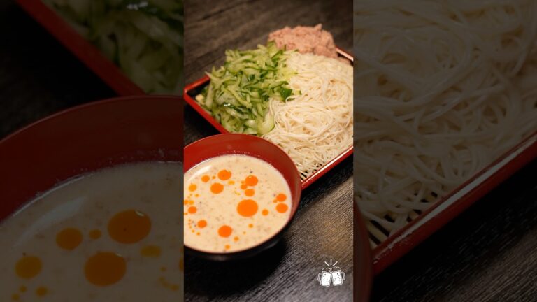 これまじでめんつゆでそうめん食べないかもしれません。豆乳で作る超濃厚担々そうめん #リュウジ #豆乳 #担々麺 #そうめん #アレンジ #レシピ #料理 #バズレシピ